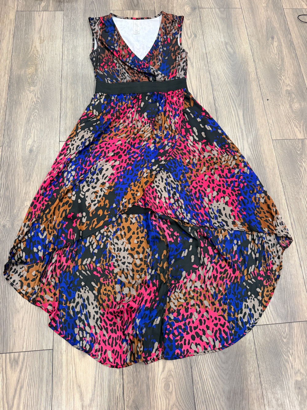 Source Unknown Vibrant Multi-Color A-Line Animal Print Skirt